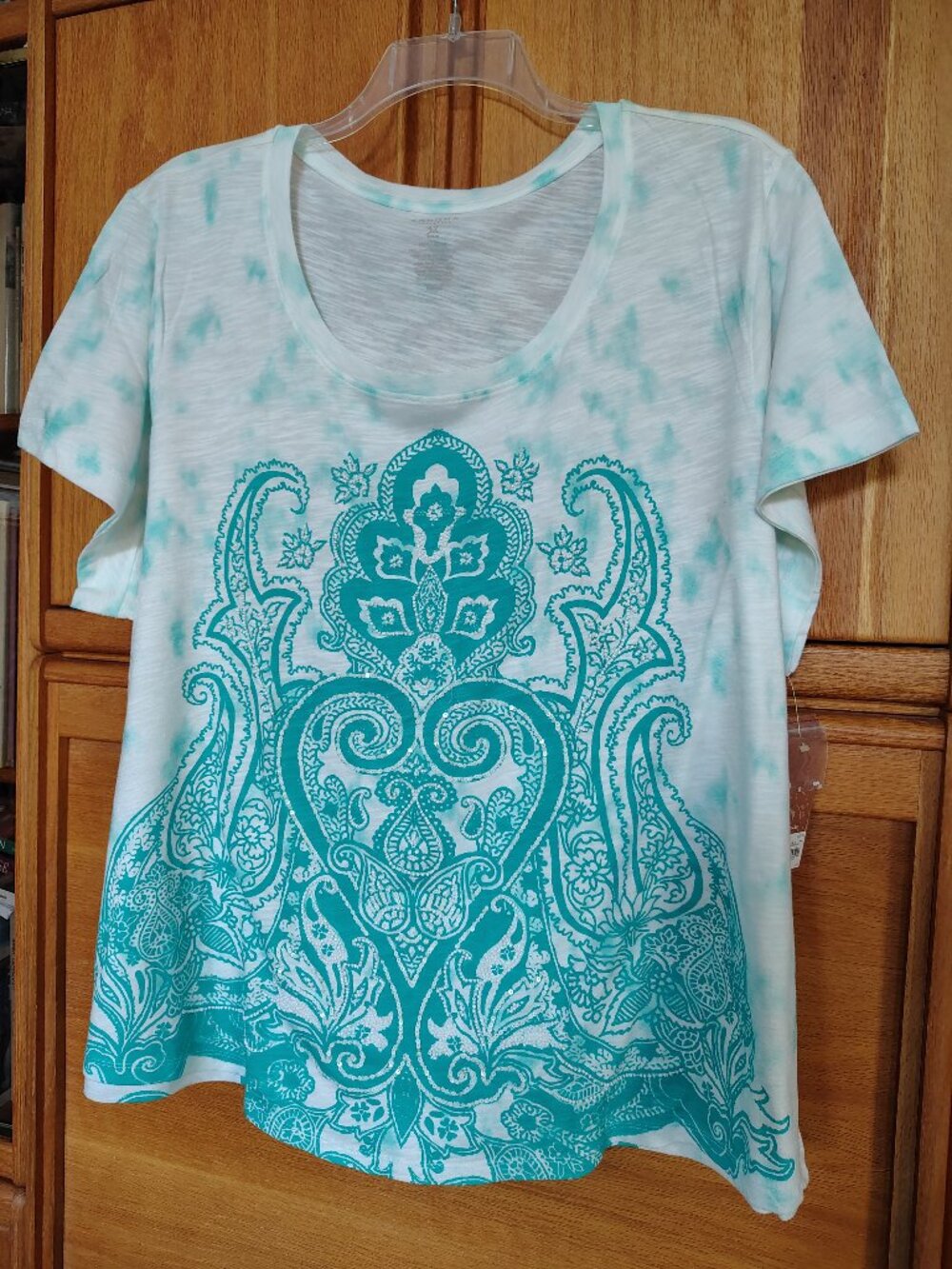 NWT SONOMA BEADED/SEQUINED DRESSY T-SHIRT WOMEN'S PLUS 3X